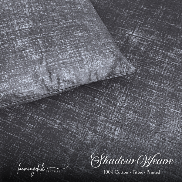 Shadow Weave 100% Cotton Fitted Bed Sheets