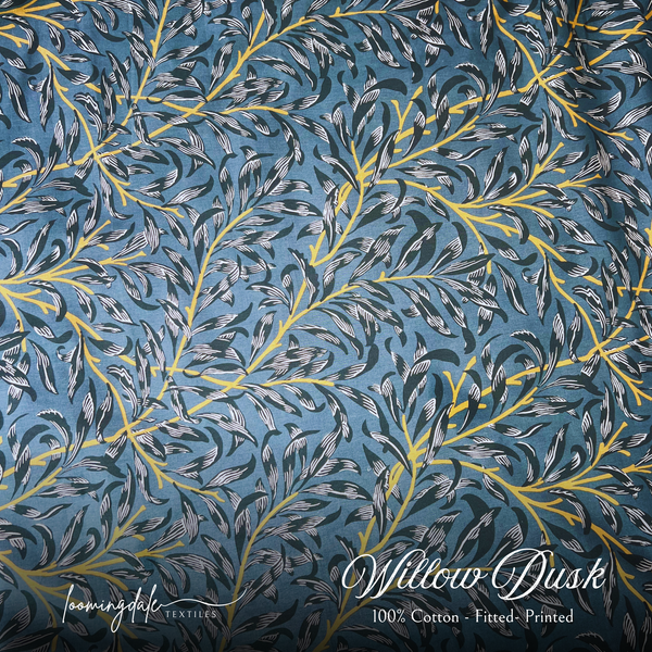 Willow Dusk 100% Cotton Fitted Bed Sheets