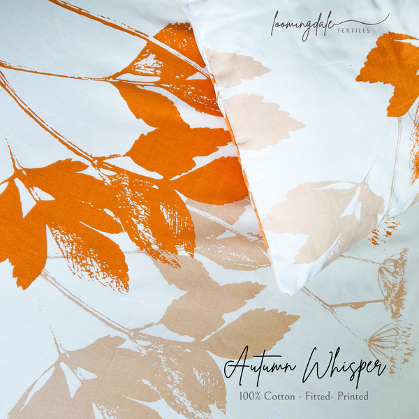 Autumn Whisper 100% Cotton Fitted Bed Sheets