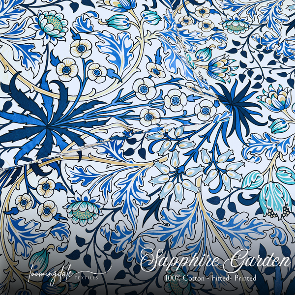Sapphire Garden 100 % Cotton Fitted Bed Sheets
