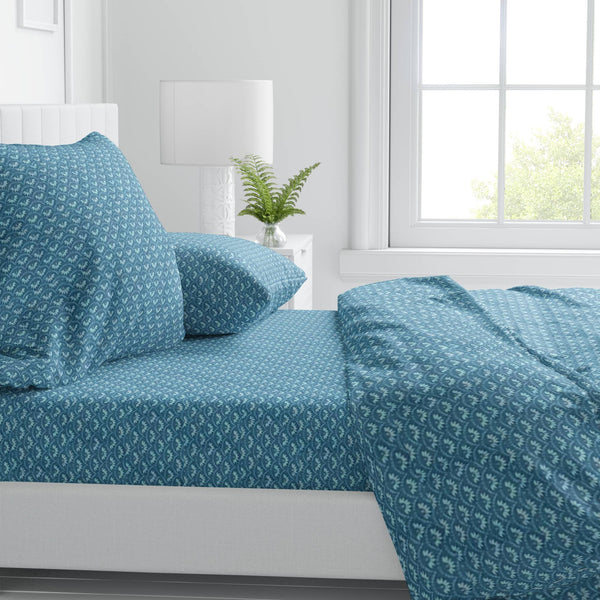Ocean Mist 100% Cotton Fitted Bedsheet
