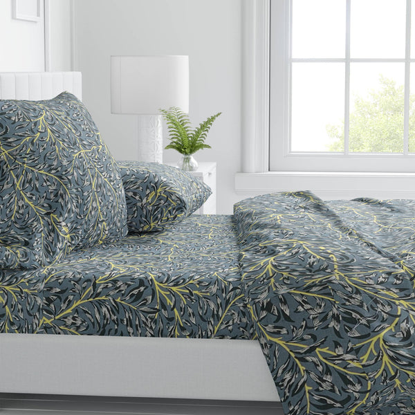 Willow Dusk 100% Cotton Fitted Bed Sheets