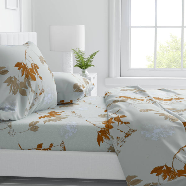 Autumn Whisper 100% Cotton Fitted Bed Sheets