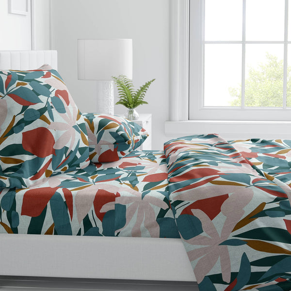 Tropic Whisper 100% Cotton Fitted Bed Sheets