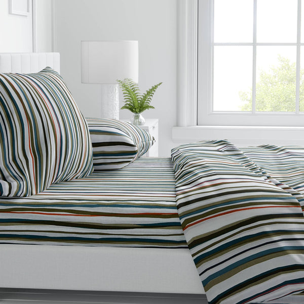 Waves in Motion 100% Cotton Fitted Bed Sheets