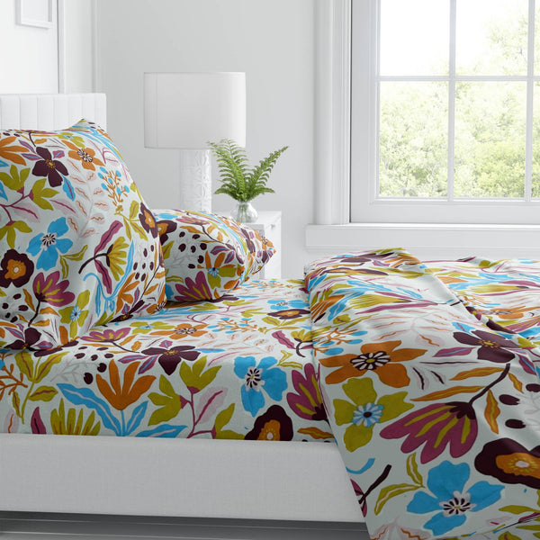 Fiesta Bloom 100% Cotton Fitted Bed Sheets