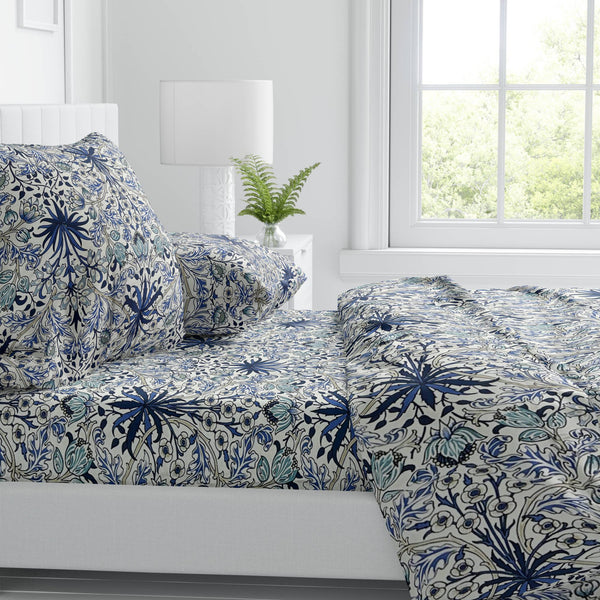 Sapphire Garden 100 % Cotton Fitted Bed Sheets