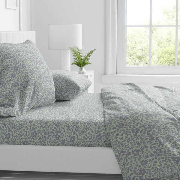 Lilac Mist 100% Cotton Fitted Bed Sheets