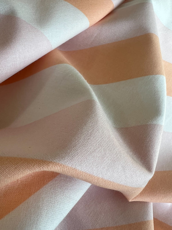 Peach Sorbet Checks 100% Cotton Fitted Bed Sheets