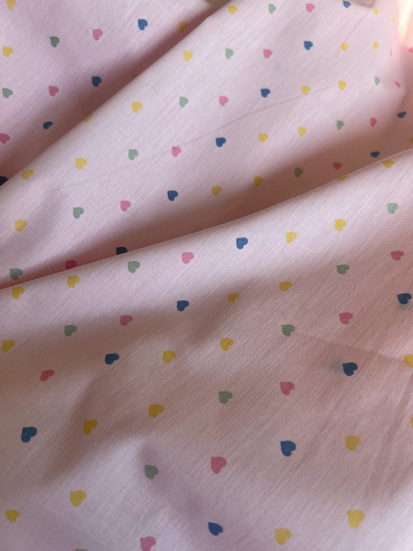 Candy Heart Blush 100% Cotton Fitted Bed Sheets