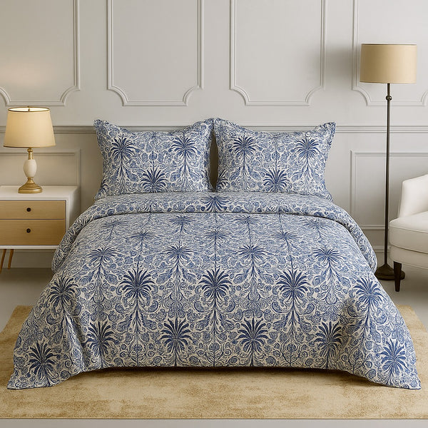 Sapphire Garden 100 % Cotton Fitted Bed Sheets