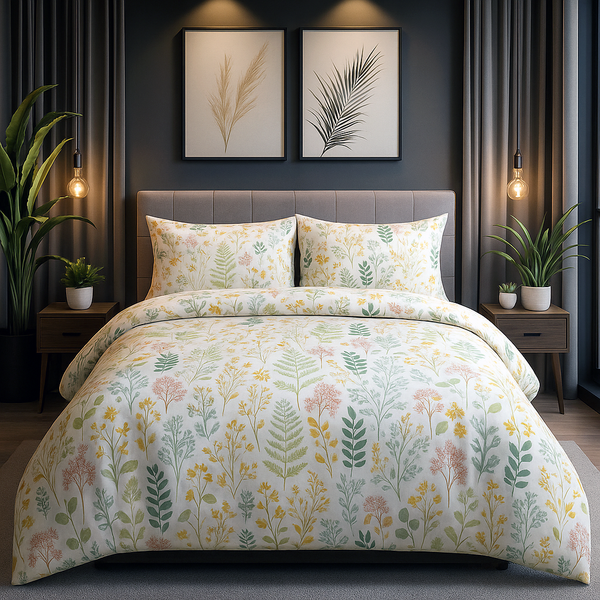 Botanic Breeze 100% Cotton Fitted Bed Sheets